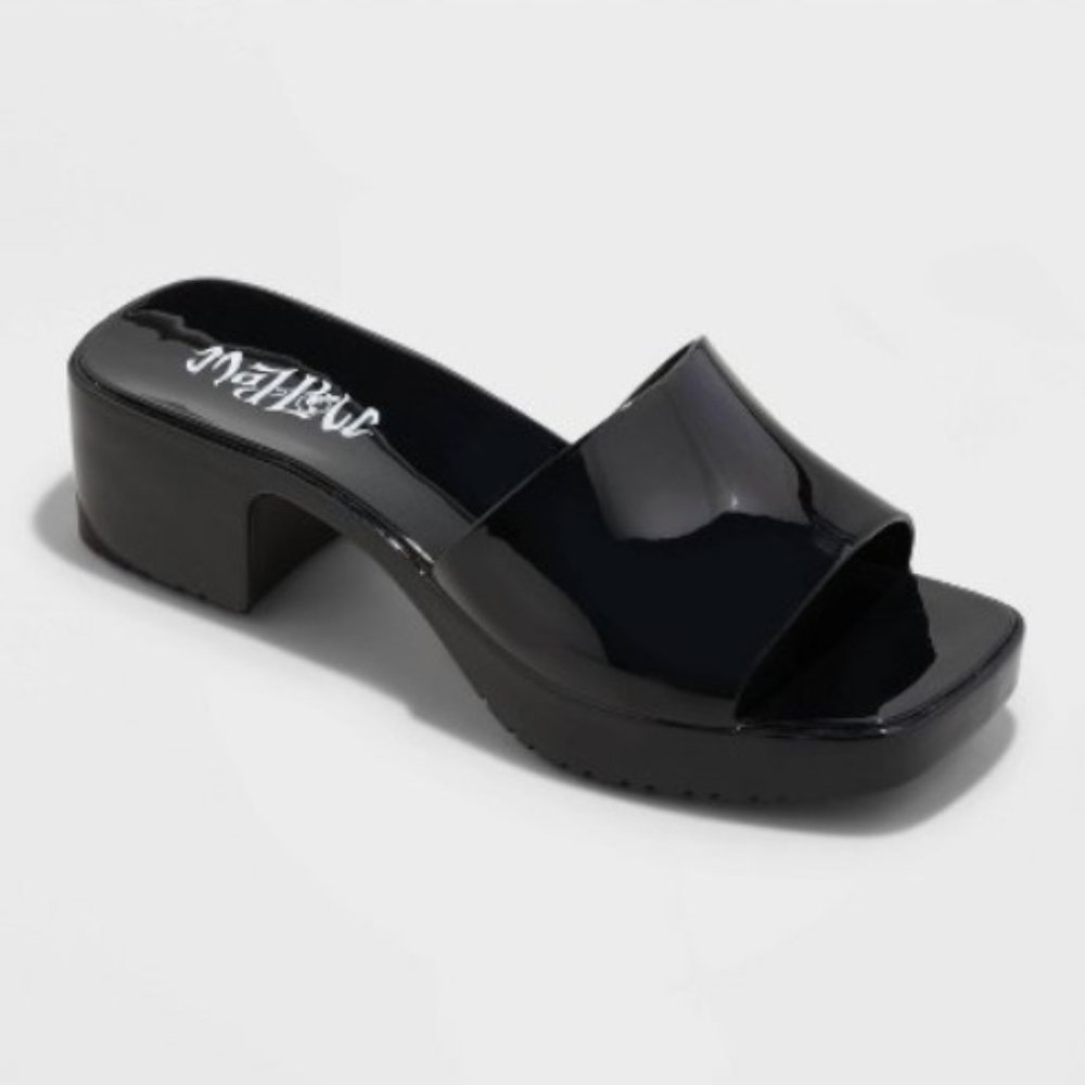 Mad Love Marni Jelly Slide Mule Heels Black
